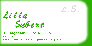 lilla subert business card